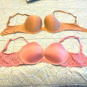 Victoria Secret underwire push up bras size 36D